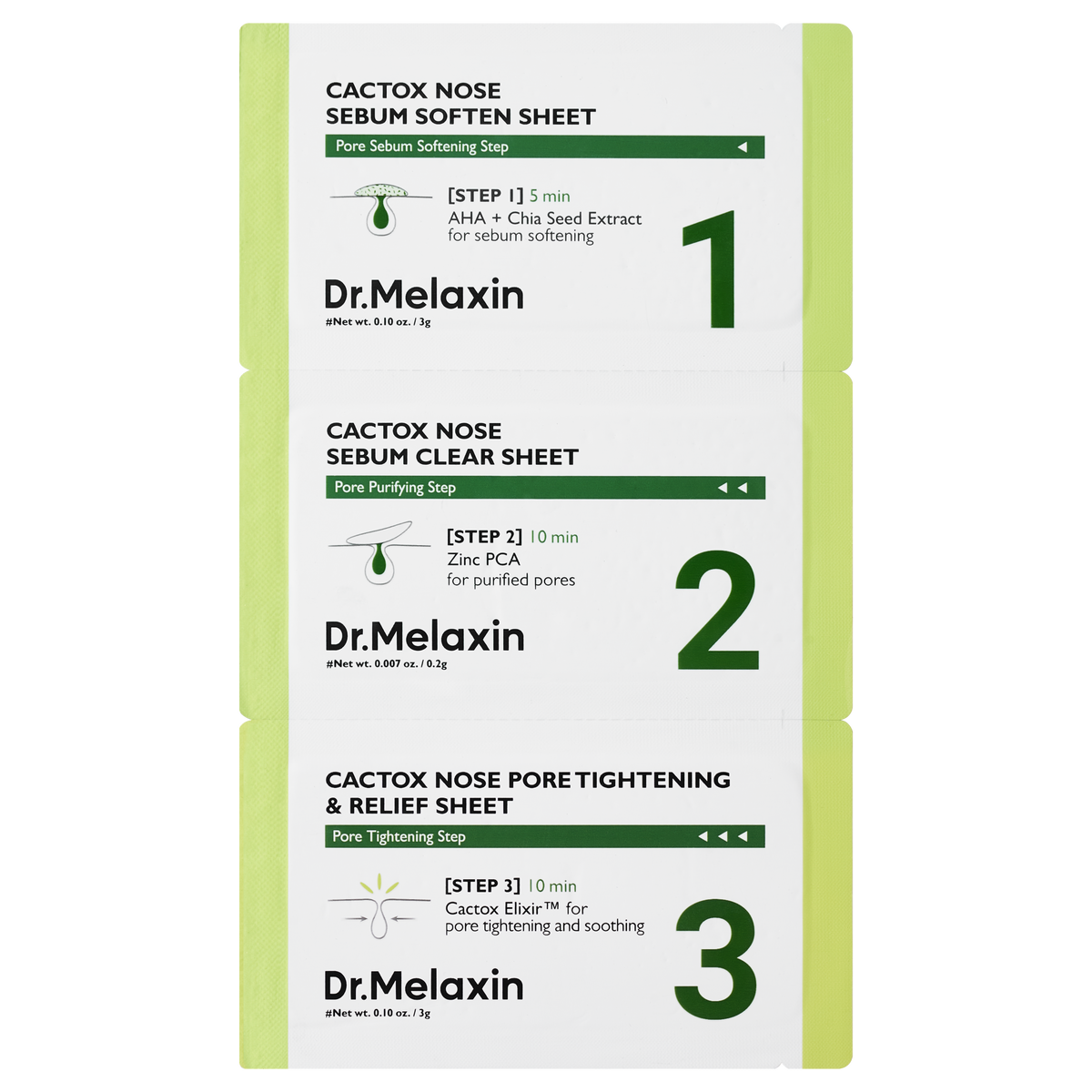 Dr.Melaxin | Cactox 3-Step Nose Pore Pack