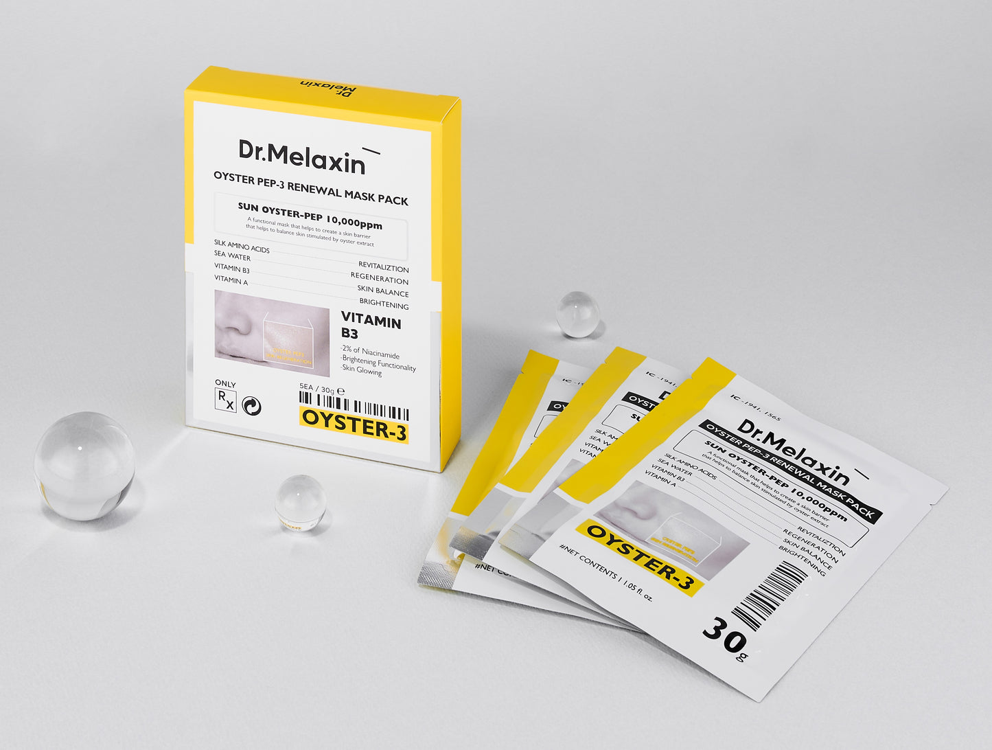 Dr.Melaxin | Oyster Pep-3 Renewal 5 Masks Pack